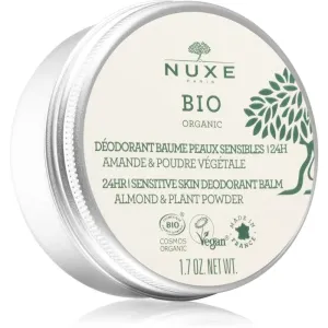 NUXE Bio Organic 24H Sensitive Deodorant Balm Almond & Plant Powder 50 g dezodorant pre ženy krémový dezodorant