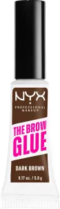 NYX Professional Makeup The Brow Glue Instant Brow Styler 5 g gél a pomáda na obočie pre ženy 04 Dark Brown