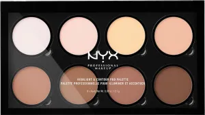 NYX Professional Makeup Highlight & Contour PRO 21,6 g kontúrovacia paletky pre ženy Nude