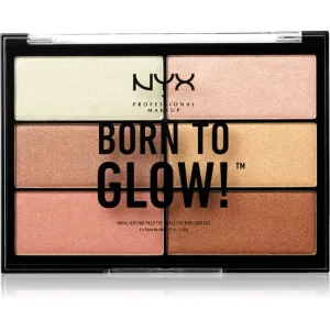 NYX Professional Makeup Born To Glow Highlighting Palette 28,8 g rozjasňovač pre ženy