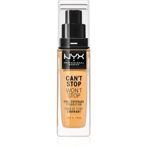 NYX Professional Makeup Can't Stop Won't Stop Full Coverage Foundation vysoko krycí make-up odtieň 12.5 Camel 30 ml