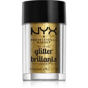 NYX Professional Makeup Face & Body Glitter Brillants Glitre na tvár i telo odtieň 05 Gold 2.5 g