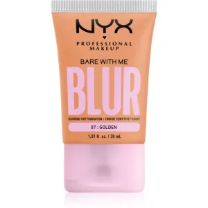 NYX Professional Makeup Bare With Me Blur Tint Foundation 30 ml make-up W 07 Golden na všetky typy pleti; na normálnu pleť; na dehydratovanu pleť