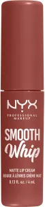 NYX Professional Makeup Smooth Whip Matte Lip Cream zamatový rúž s vyhladzujúcim efektom odtieň 03 Latte Foam 4 ml