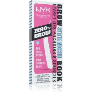 NYX Professional Makeup Zero To Brow Stencil Book šablóny na obočie 02 Thick 4 ks