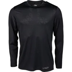 Oakley REDUCT Berm LS Pánske cyklistické tričko, čierna, veľkosť