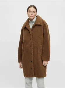 Brown coat at the artificial fur coat . OBJECT Caro - Women