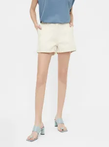 Cream denim shorts . OBJECT Penny - Women #687221