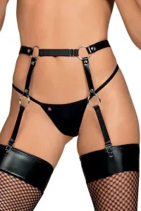 Erotický podväzkový pás Obsessive A741 Garter belt Čierna Uni