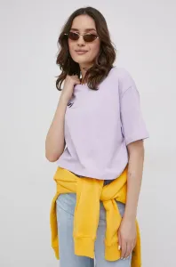 Bavlnené tričko OCAY fialová farba, #195348