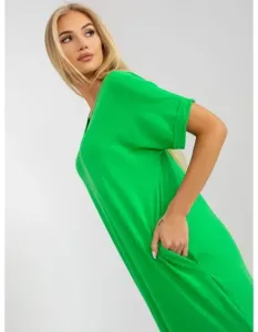 Dámske oversize vreckové šaty OCH BELLA zelené