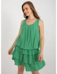Dámske šaty s volánmi OCH BELLA zelená