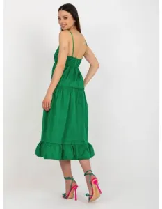 Dámske šaty s volánom OCH BELLA zelené