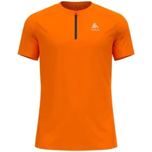 Odlo AXALP TRAIL T-SHIRT CREW NECK S/S 1/2 ZIP Pánske tričko, oranžová, veľkosť