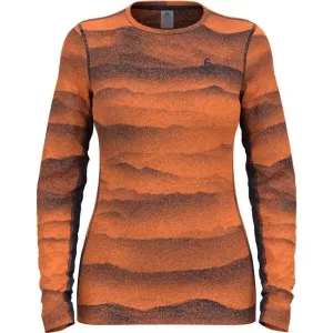 Odlo BL TOP CREW NECK L/S WHISTLER ECO Dámske funkčné tričko, oranžová, veľkosť #7588059