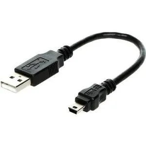 OEM USB A-MINI 5-pin čierny, 0,15m