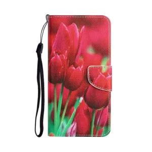 Knižkové puzdro Trendy Colored case Tulipány – Samsung Galaxy A14 4G/5G