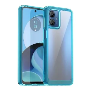 Ochranný kryt Colorful Acrylic case transparentno-modrý – Motorola Moto G14