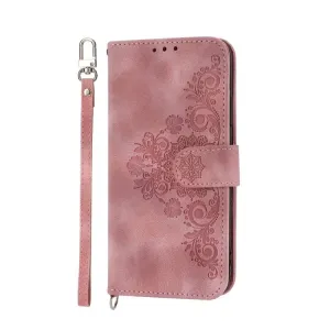 Peňaženkové puzdro Embossing Pattern Flowery Mandala ružové – Realme 11 Pro / 11 Pro+