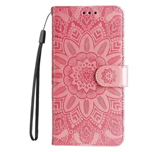 Peňaženkové puzdro Embossing Pattern Slnečnica ružové – Huawei Nova 10