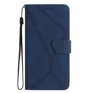 Peňaženkové puzdro Embossing Pattern Stitchy case modré – Xiaomi Redmi Note 12S