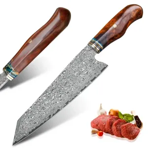 Damaškový kuchynský nôž MASTERPIECE Tenchi Hnedá