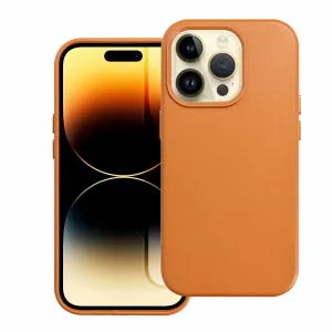 OEM Leather Mag Cover obal, iPhone 15 Pro Max, oranžový