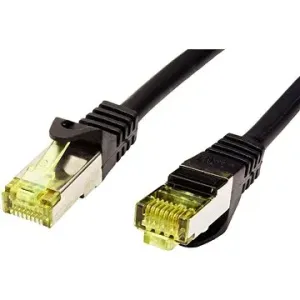 OEM S/FTP patchkabel Cat 7, s konektormi RJ45, LSOH, 0,25 m, čierny
