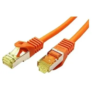 OEM S/FTP patchkabel Cat 7, s konektormi RJ45, LSOH, 1 m, oranžový