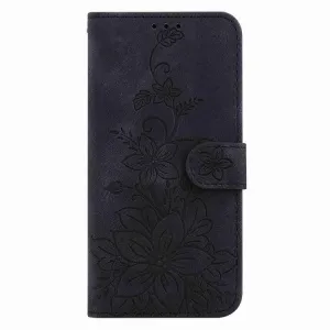 Peňaženkové puzdro Embossing Pattern Ľalia čierne – Nokia G42
