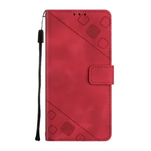 Peňaženkové puzdro Embossing Pattern Square červené – Motorola Moto G13 / G23 / G53 5G
