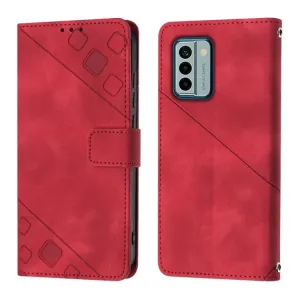 Peňaženkové puzdro Embossing Pattern Square červené – Nokia G22