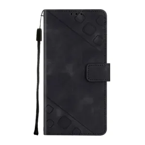 Peňaženkové puzdro Embossing Pattern Square čierne – Motorola Moto G13 / G23 / G53 5G