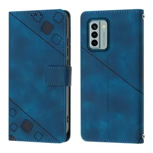 Peňaženkové puzdro Embossing Pattern Square modré – Nokia G22