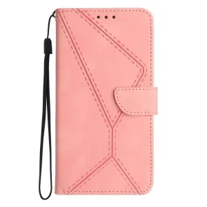 Peňaženkové puzdro Embossing Pattern Stitchy case ružové – Sony Xperia 10 V