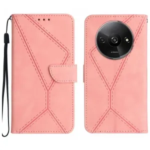Peňaženkové puzdro Embossing Pattern Stitchy case ružové – Xiaomi Redmi A3