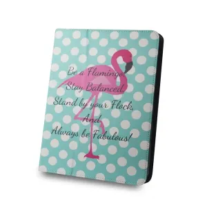 Univerzálne knižkové puzdro Flamingo and Dots pre tablet so 9 - 10 palcovým displejom