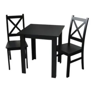 Jedálenský set Timmy II - 2x stolička, 1x stôl (čierna) #6772780