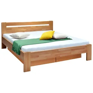 Masívna posteľ Maribo 2, 180x200, vr. roštu, bez matraca, slivka #8862524
