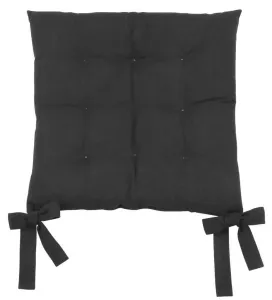 Čierny podsedák na stoličku TEREZA 40x40x3 cm