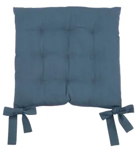 Modrý podsedák na stoličku TEREZA 40x40x3 cm