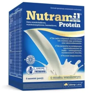 NUTRAMIL COMPLEX Protein Vanilka bielkovinová výživa, vrecúška 6x72 g (432 g)