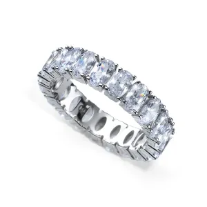 Oliver Weber Luxusný strieborný prsteň s kryštálmi Genuine Oval 63258 54 mm
