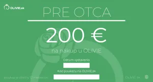 OLÍVIA Elektronický darčekový poukaz PRE OTCA Hodnota: 200 €