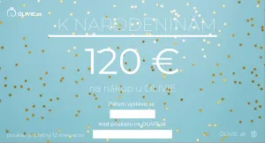 OLIVIE Elektronický darčekový poukaz K NARODENINÁM Hodnota: 120 €