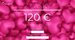 OLIVIE Elektronický darčekový poukaz Z LÁSKY Hodnota: 120 €