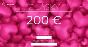 OLIVIE Elektronický darčekový poukaz Z LÁSKY Hodnota: 200 €