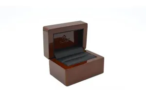 OLIVIE Lesklá dřevěná krabička na dva prsteny 7865
