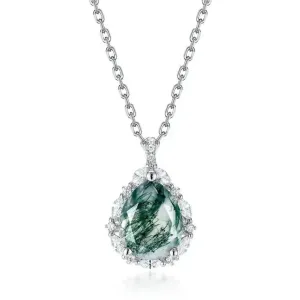 OLIVIE Strieborný náhrdelník MACHOVÝ ACHÁT 7763 Ag 925; ≤3 g