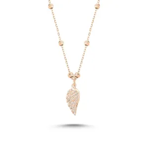 OLIVIE Strieborný náhrdelník ANJELSKÉ KRÍDLO ROSE 3896 Ag 925; ≤2,1 g